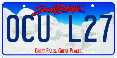 SD license plate 0CUL27