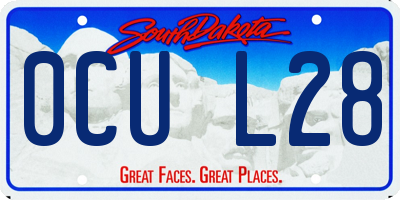 SD license plate 0CUL28
