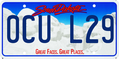 SD license plate 0CUL29