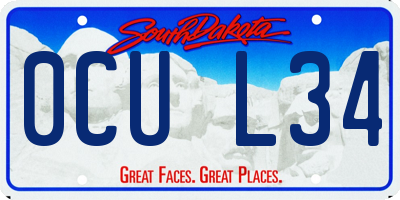 SD license plate 0CUL34