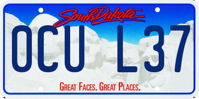 SD license plate 0CUL37