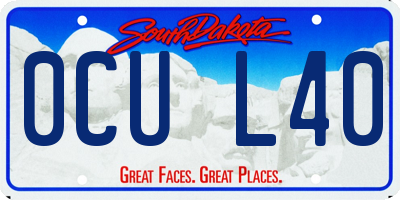 SD license plate 0CUL40