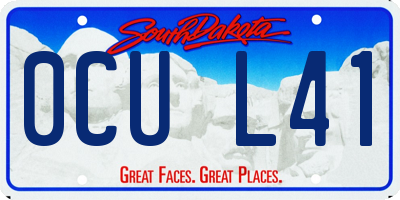 SD license plate 0CUL41