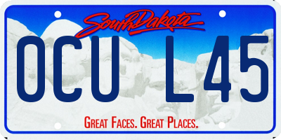 SD license plate 0CUL45