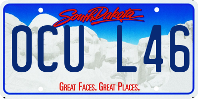 SD license plate 0CUL46
