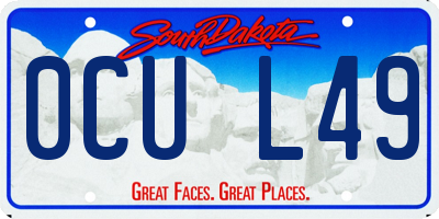 SD license plate 0CUL49
