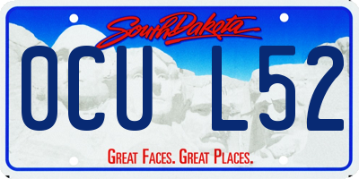 SD license plate 0CUL52