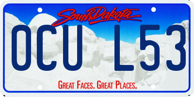 SD license plate 0CUL53