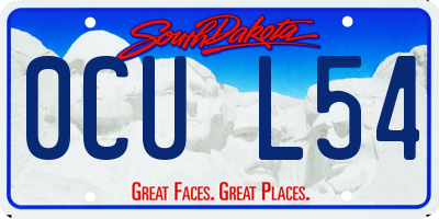 SD license plate 0CUL54