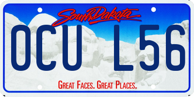 SD license plate 0CUL56