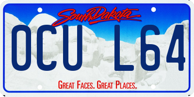 SD license plate 0CUL64