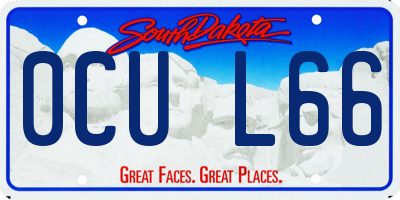 SD license plate 0CUL66