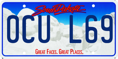 SD license plate 0CUL69