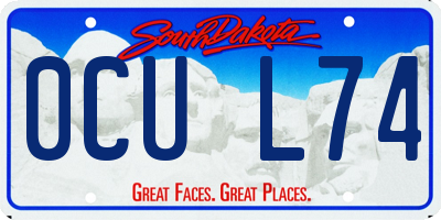 SD license plate 0CUL74