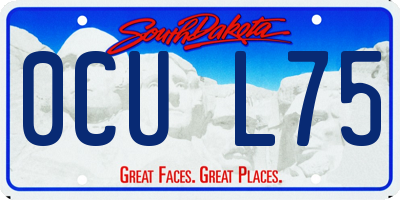 SD license plate 0CUL75