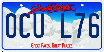 SD license plate 0CUL76