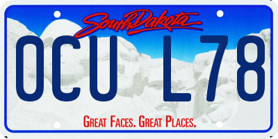 SD license plate 0CUL78