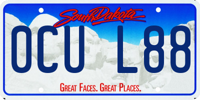 SD license plate 0CUL88