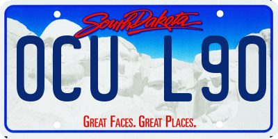 SD license plate 0CUL90