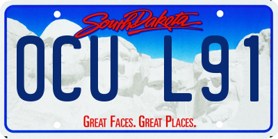 SD license plate 0CUL91