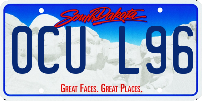 SD license plate 0CUL96