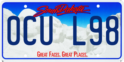 SD license plate 0CUL98