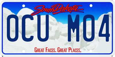 SD license plate 0CUM04
