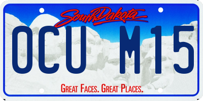SD license plate 0CUM15