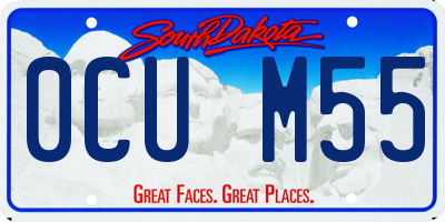 SD license plate 0CUM55