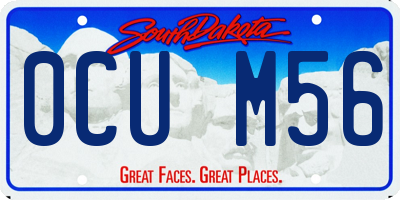 SD license plate 0CUM56