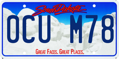 SD license plate 0CUM78