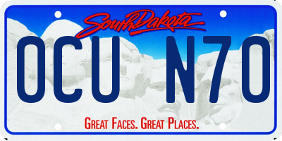 SD license plate 0CUN70