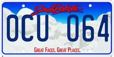 SD license plate 0CUO64