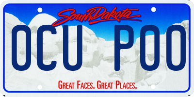 SD license plate 0CUP00