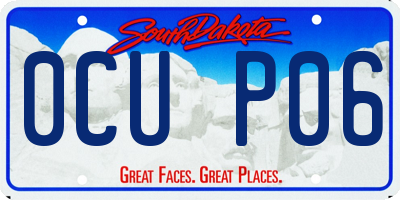 SD license plate 0CUP06