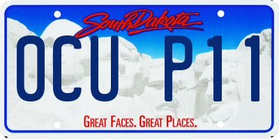 SD license plate 0CUP11