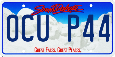 SD license plate 0CUP44