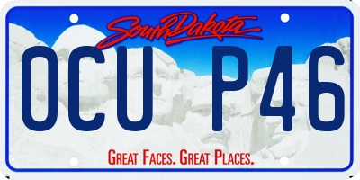 SD license plate 0CUP46