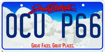 SD license plate 0CUP66