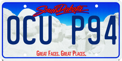 SD license plate 0CUP94