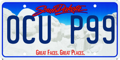 SD license plate 0CUP99
