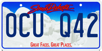SD license plate 0CUQ42