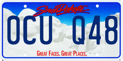 SD license plate 0CUQ48