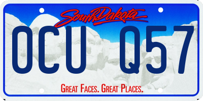 SD license plate 0CUQ57