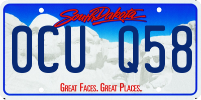 SD license plate 0CUQ58