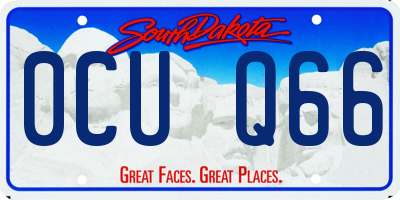 SD license plate 0CUQ66