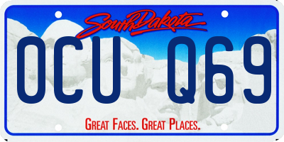 SD license plate 0CUQ69