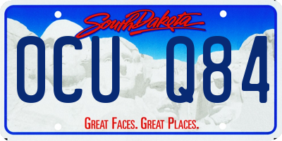 SD license plate 0CUQ84