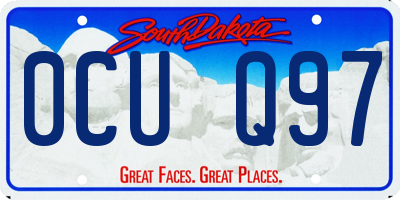 SD license plate 0CUQ97