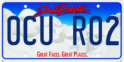 SD license plate 0CUR02